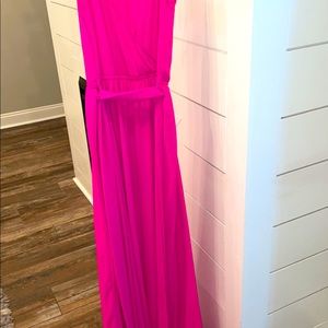 small hot pink Vici maxi dress